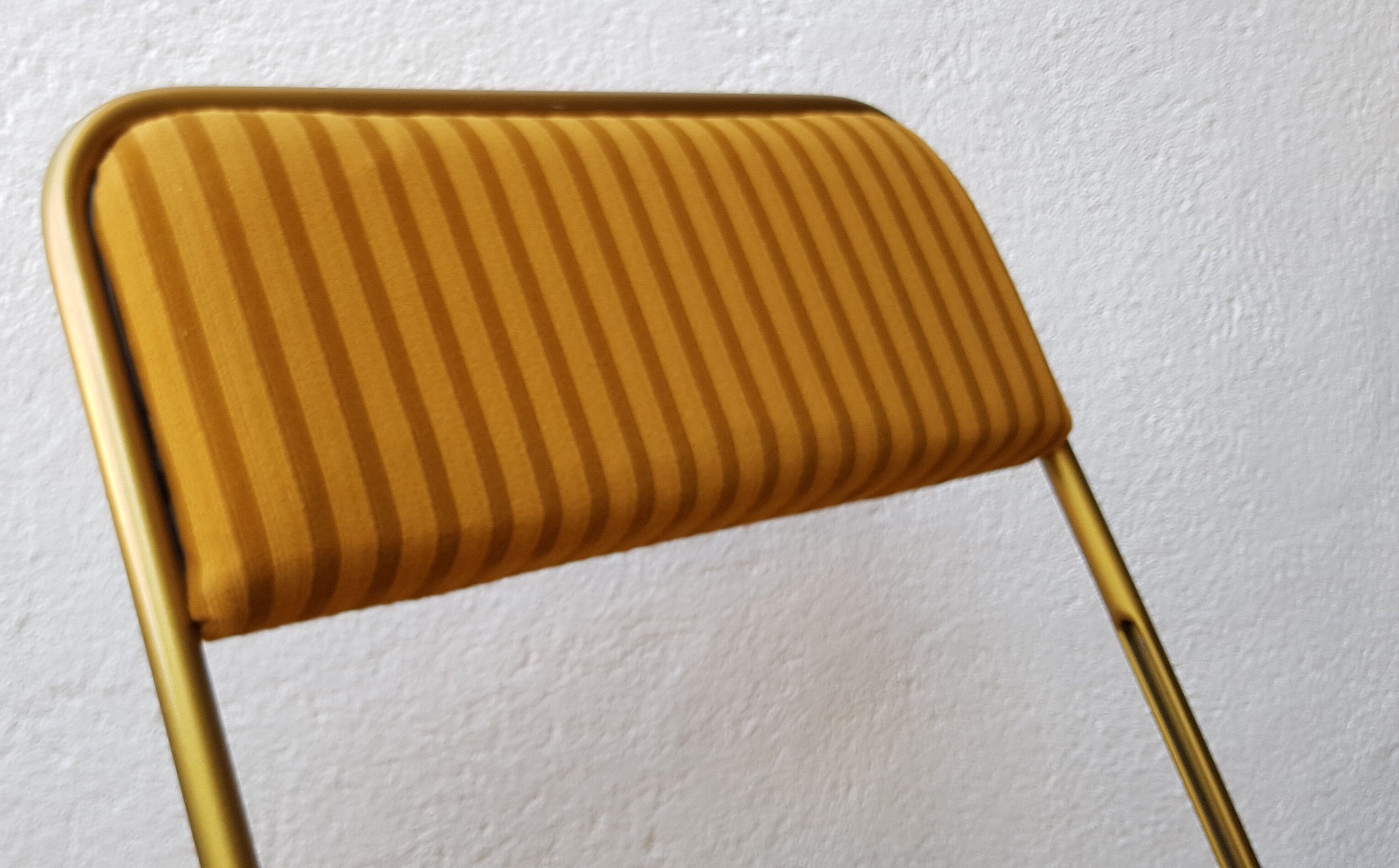 70's orange velvet folding chairs