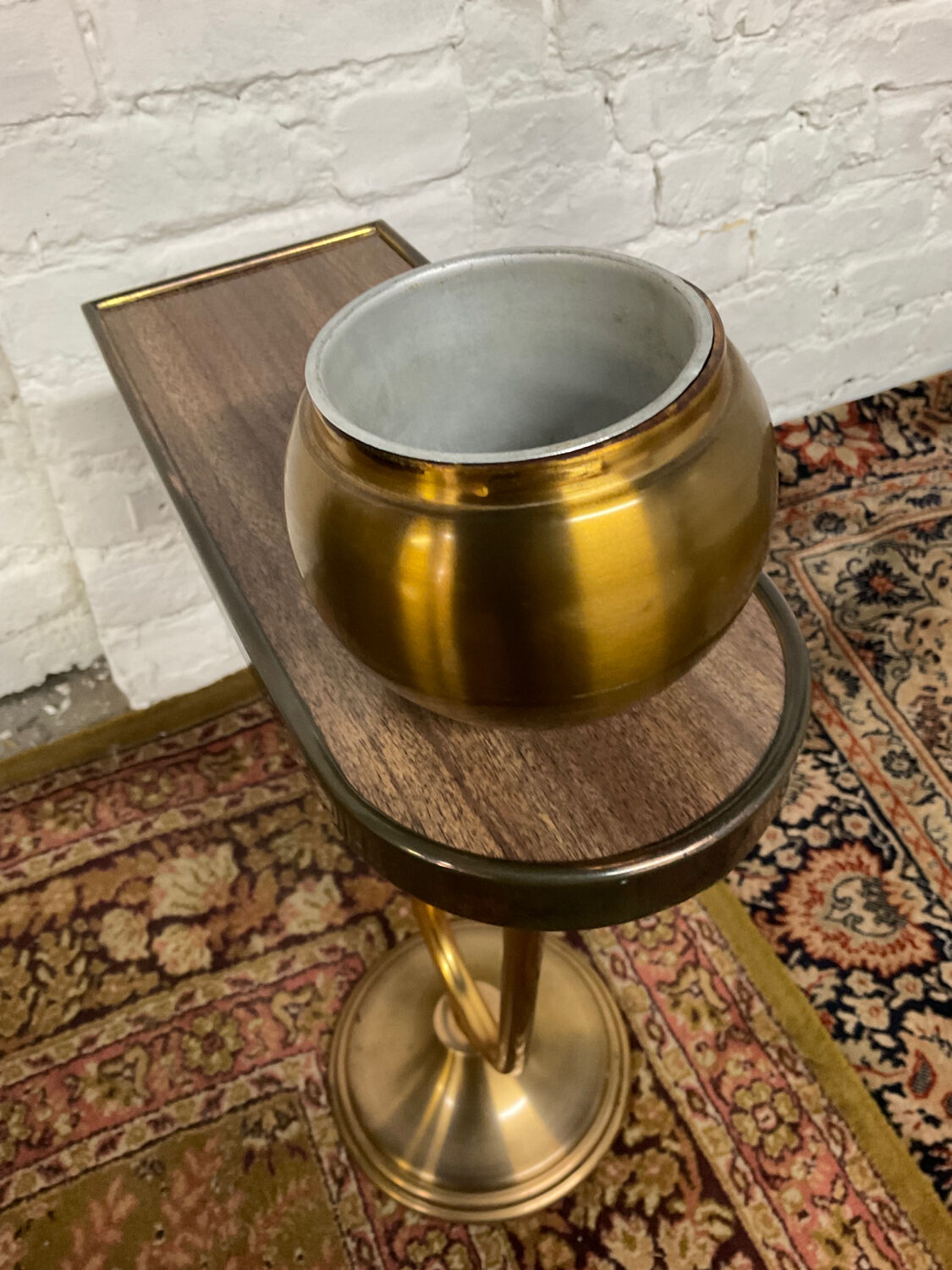 Standing ashtray with shelf from the 60s and 70s