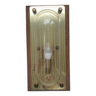 Large vintage wooden wall light