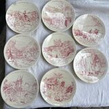 Set of 8 Sarreguemines “Madagascar” plates