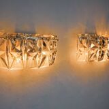 Pair of Kinkeldey sconces, cut crystals, Germany, 1970