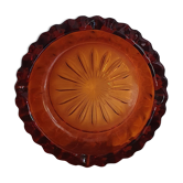 Cendrier en verre ambré