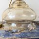 Vintage pendant lamp in electrified golden glass to nine