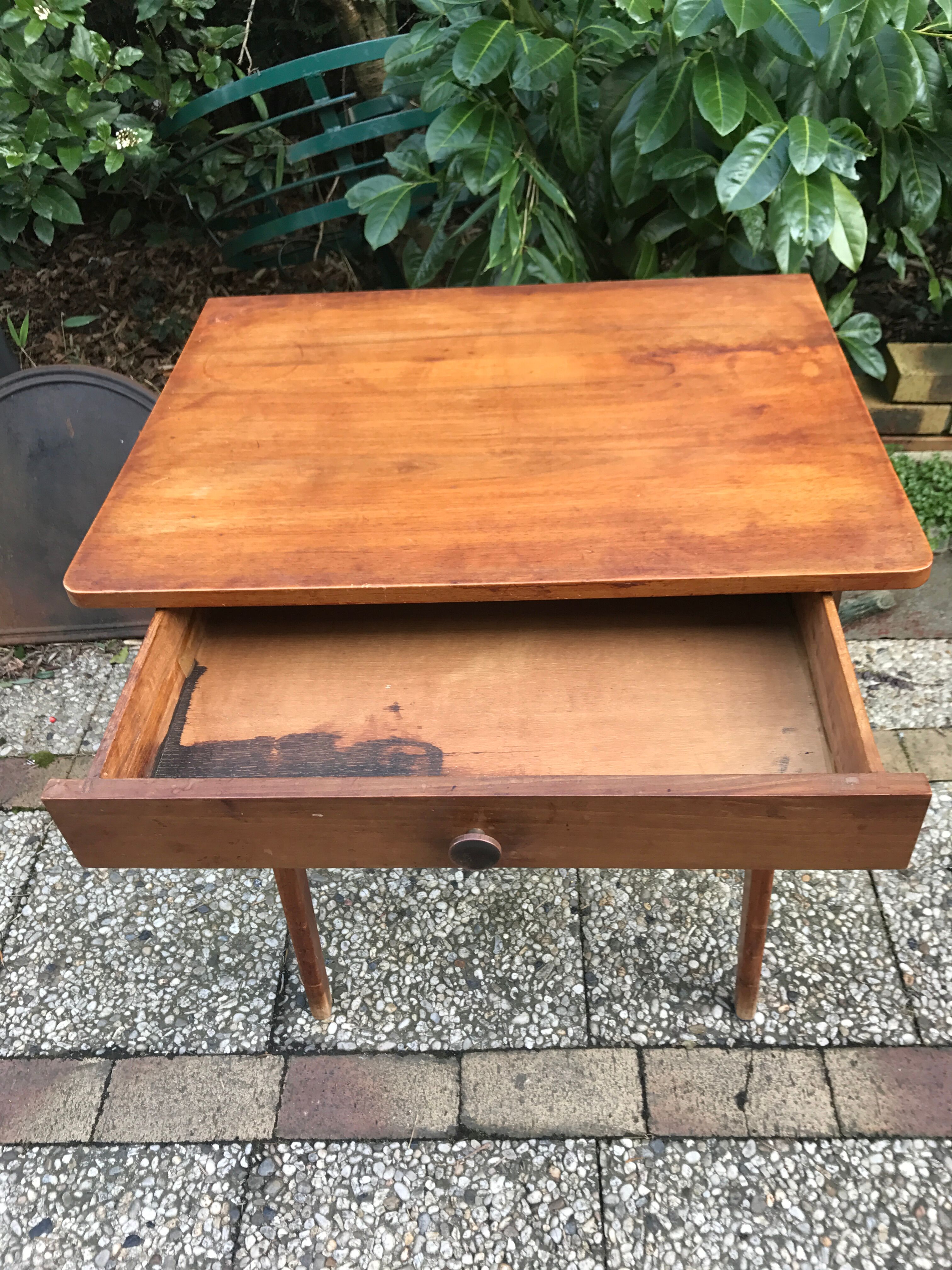 Office vintage walnut with compass feet