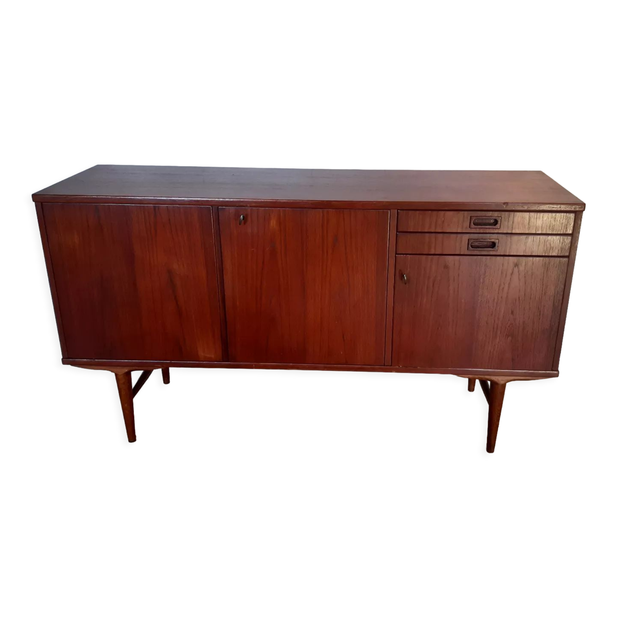 Scandinavian vintage sideboard 3 doors 2 drawers