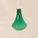 French Pendant Lamp in Green Opaline Glass, 1960s