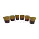 Ensemble de 6 verres ambres fabrication artisanale