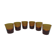 Ensemble de 6 verres ambres fabrication artisanale
