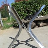 Chrome and glass table