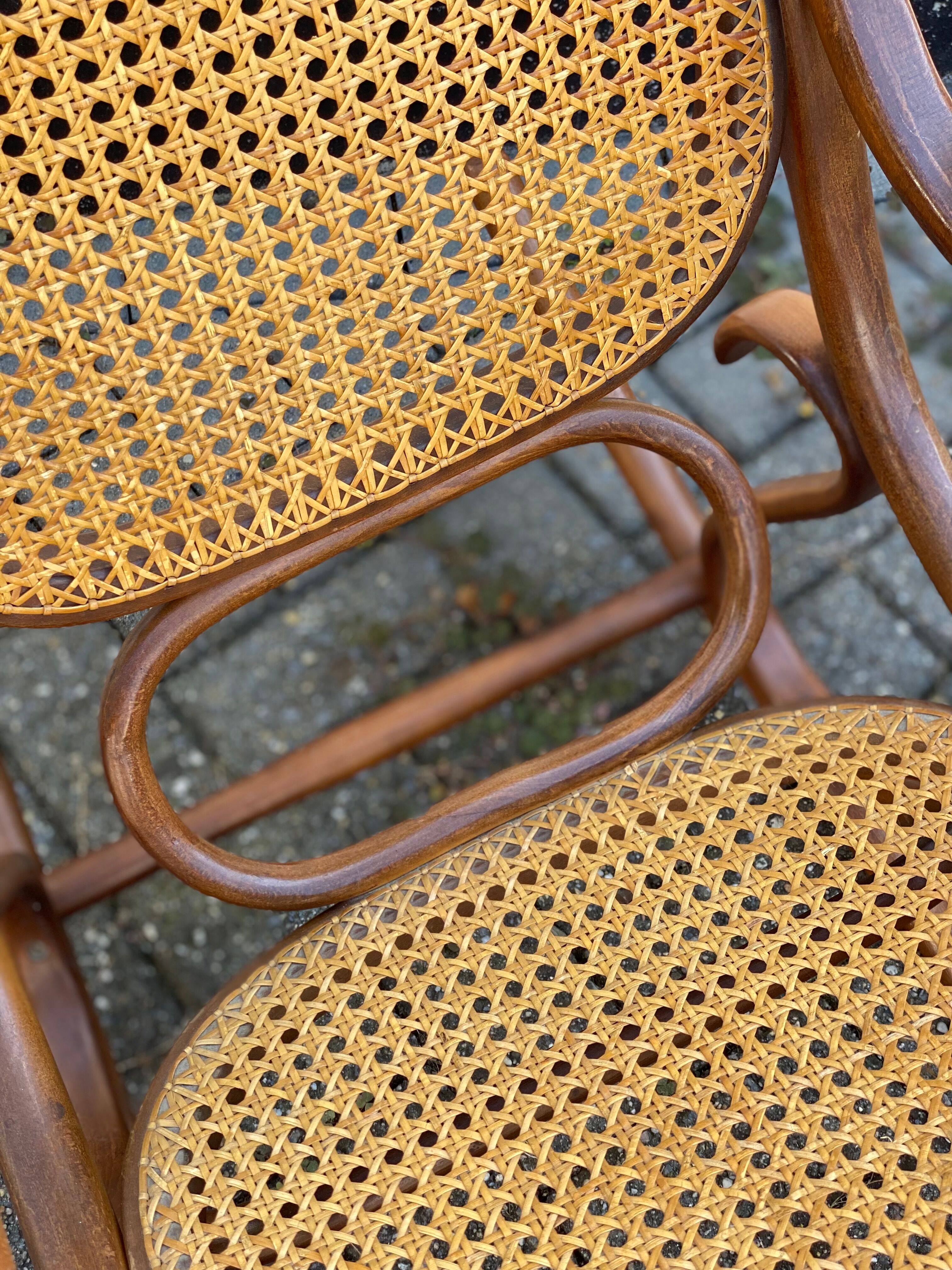 Bentwood & cane cane rocking chair