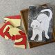 Wooden puzzle frame from the 50s/60s depicting a cat