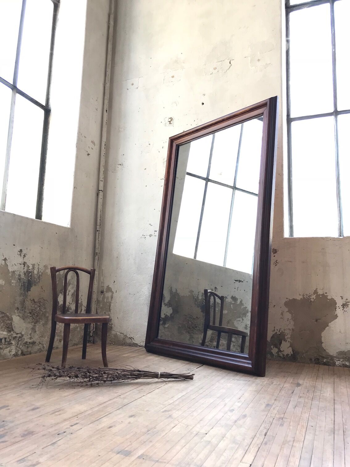 Oak mirror to lay 100x167cm