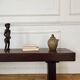 Brutalist Folk Art Bench Solid Oak
