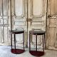 Paire de consoles, chevets table en acajou