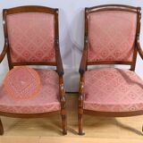 Paire de Fauteuils en Acajou, époque Restauration – Début XIXe