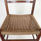 Dining chair in beech wood woven in rope
