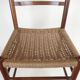 Chaise de salle à manger en bois de hêtre tressé en corde