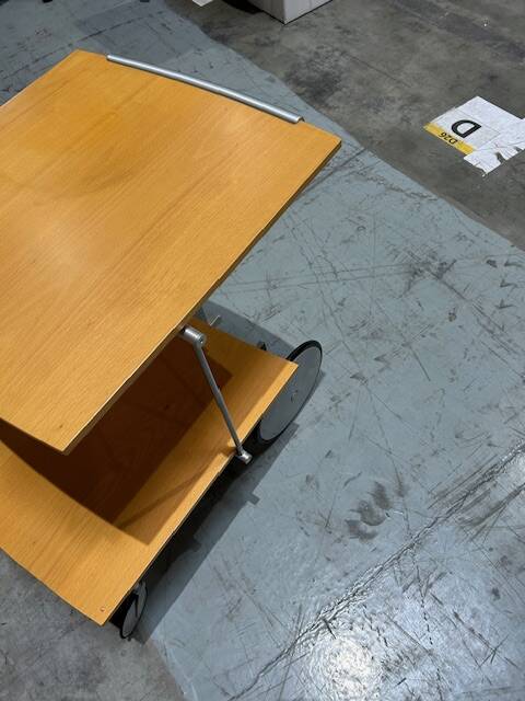 Raul Barbieri and Giorgio Marianelli adjustable light wood bar trolley