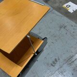 Raul Barbieri and Giorgio Marianelli adjustable light wood bar trolley