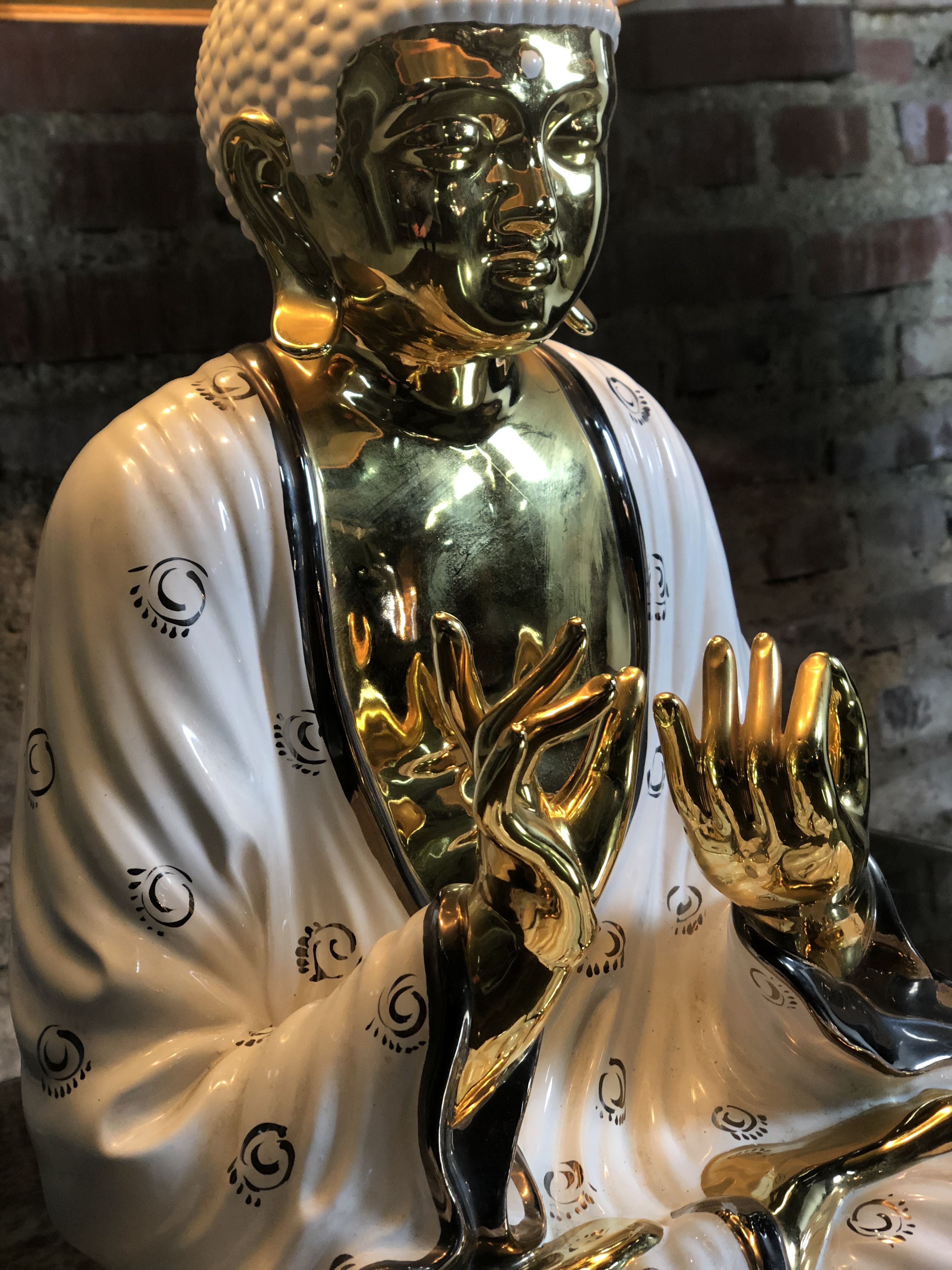 Buddha ceramic lamp Italy 1970s