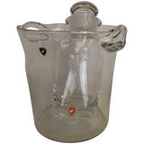 Orrefors ice bucket and shaker set by Nils Landberg, Sweden, 1950s.