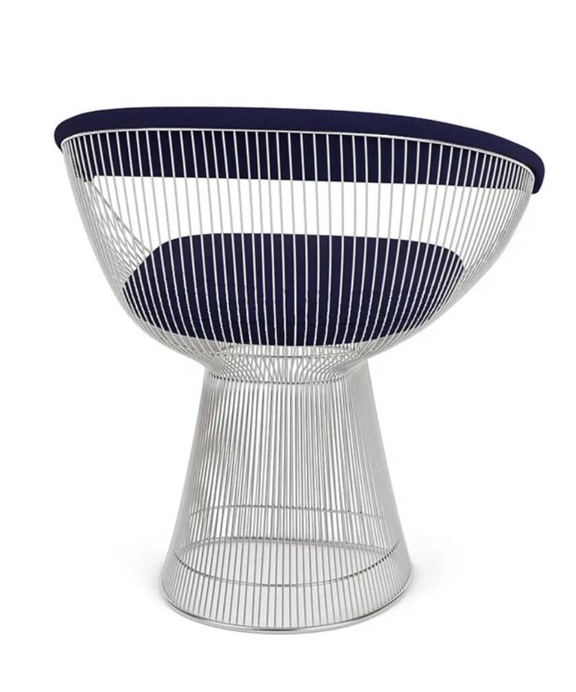 Blue Warren Platner chair