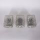 Vintage Worked Glass Wall Lamps, 1970s, Set of 3