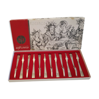 Goldsmith GD - service set 12 covered snail forks