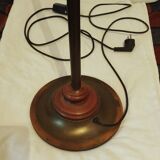 Vintage bronze halogen floor lamp