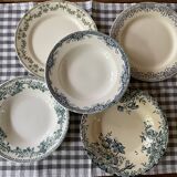 Mismatched ironstone plates