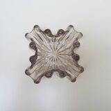 Ancien Cendrier en Verre Manganèse ou Ouraline
