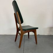 Chaises de salle à manger vintage en teck à dossier haut, design danois norvégien Bruk Sorheim