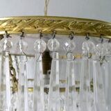 Brass ceiling, 3 rows of stamps and mirror, art deco