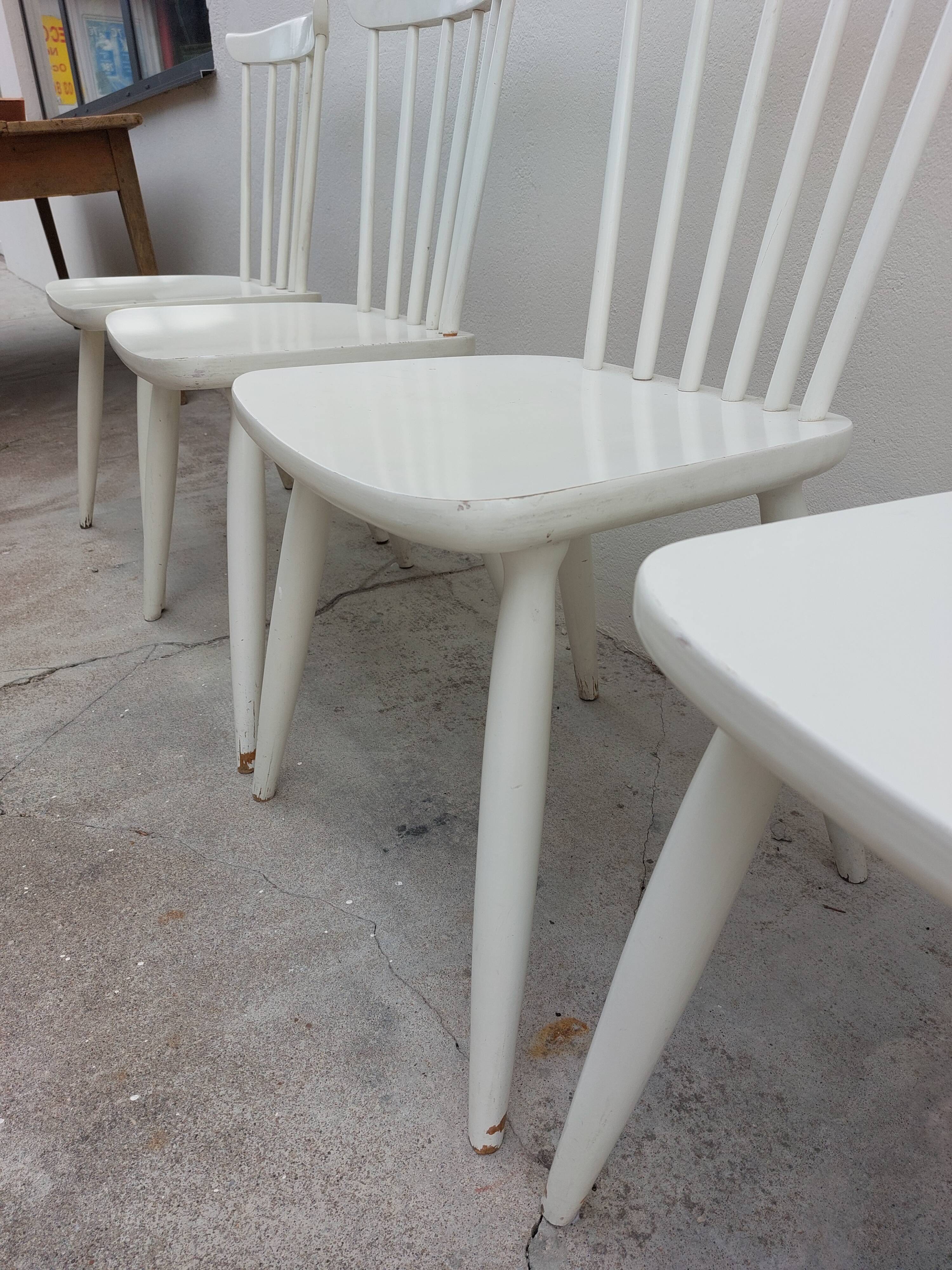 Série de 6 chaises de bistrot vintage