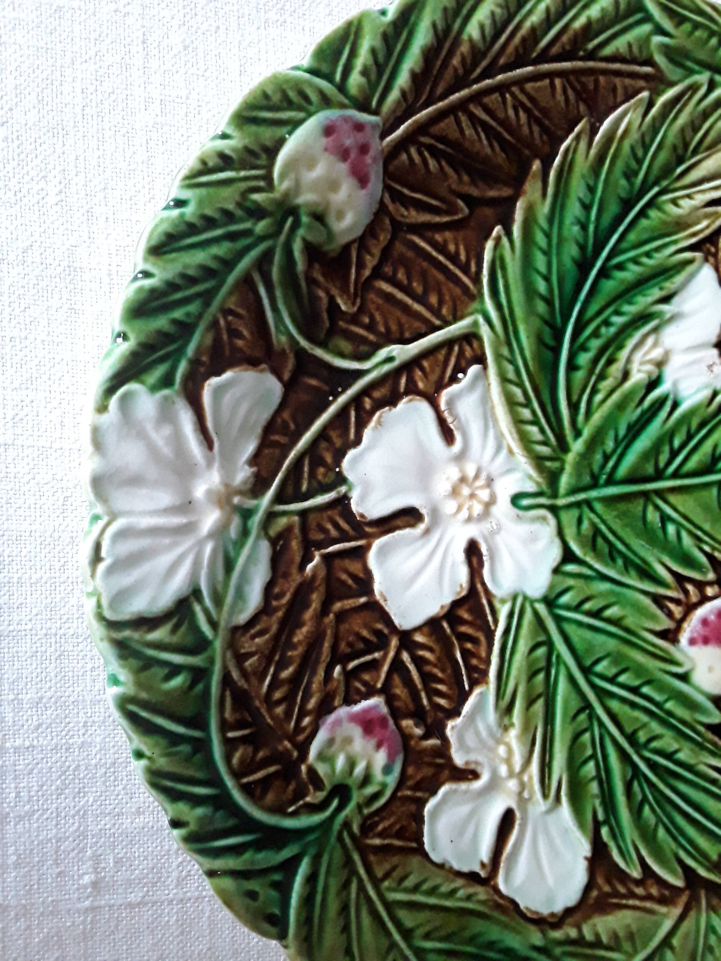 Antique 19th century slip plate