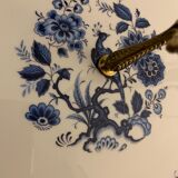 Limoges blue and white porcelain platter