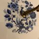 Limoges blue and white porcelain platter
