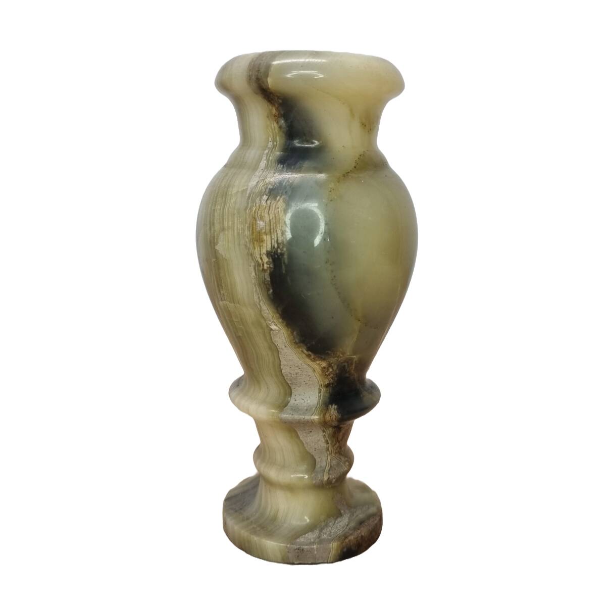 Vintage Onyx Marble Vase, 1970s