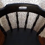 Black saloon chair