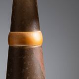 Scandinavian tapered copper and brass table lamp