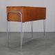 1960s Danish teak shelf cabinet with chrome plated legs