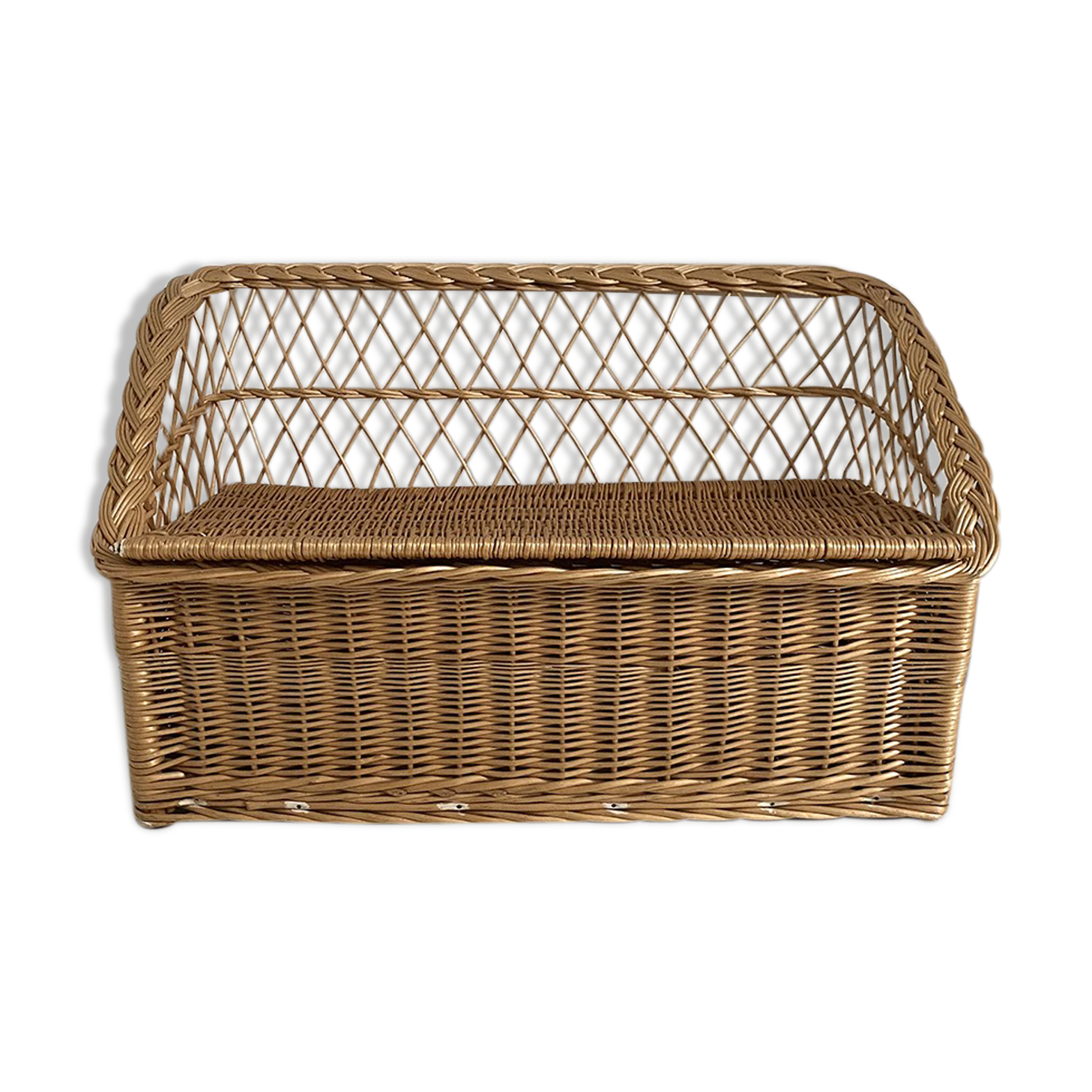 70's vintage wicker toy box
