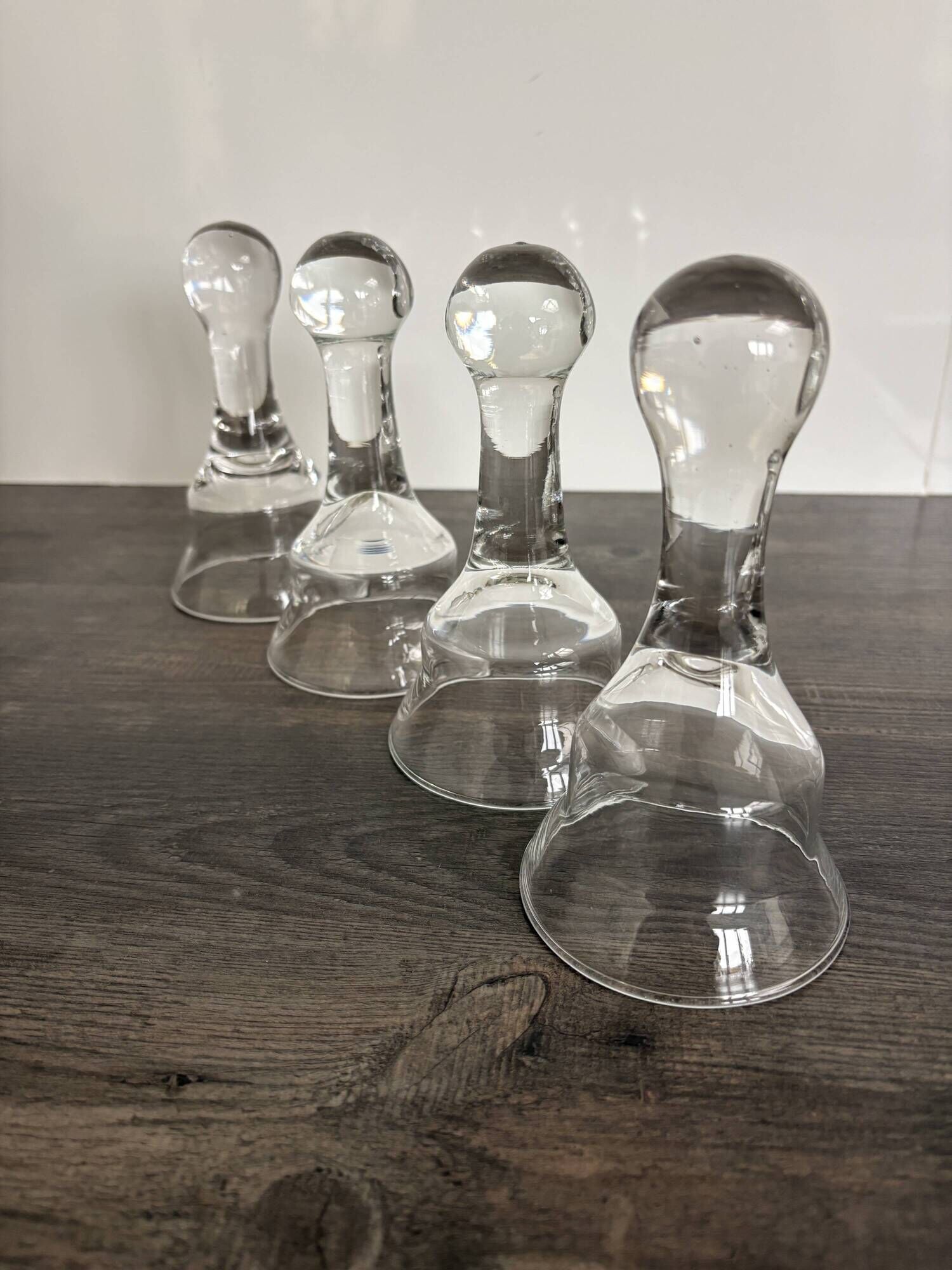Set of 4 Glass Goblets or Glass Domes
