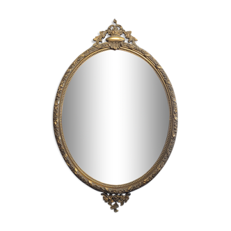 Gilded metal mirror in Louis XV style