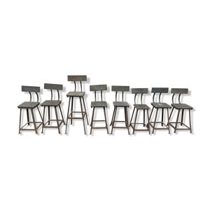 lot de 8 chaises en métal