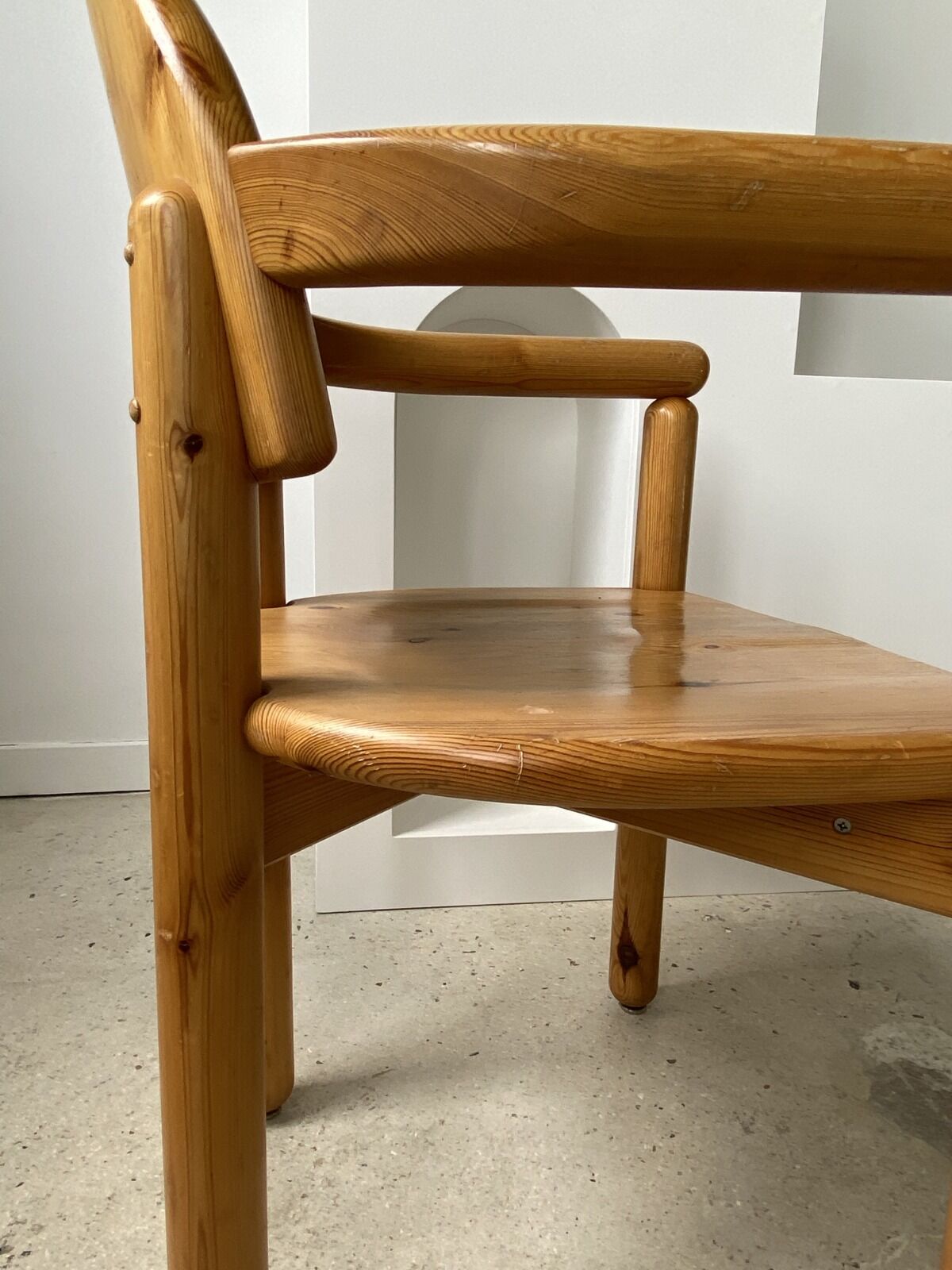 Pine armchair René Daumiller