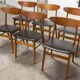 Lot de 6 chaises Farstrup 210 teck en hêtre 1965