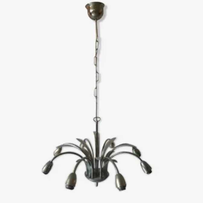 Ideal metal chandelier palm foliage