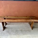 Pair of wooden farm benches