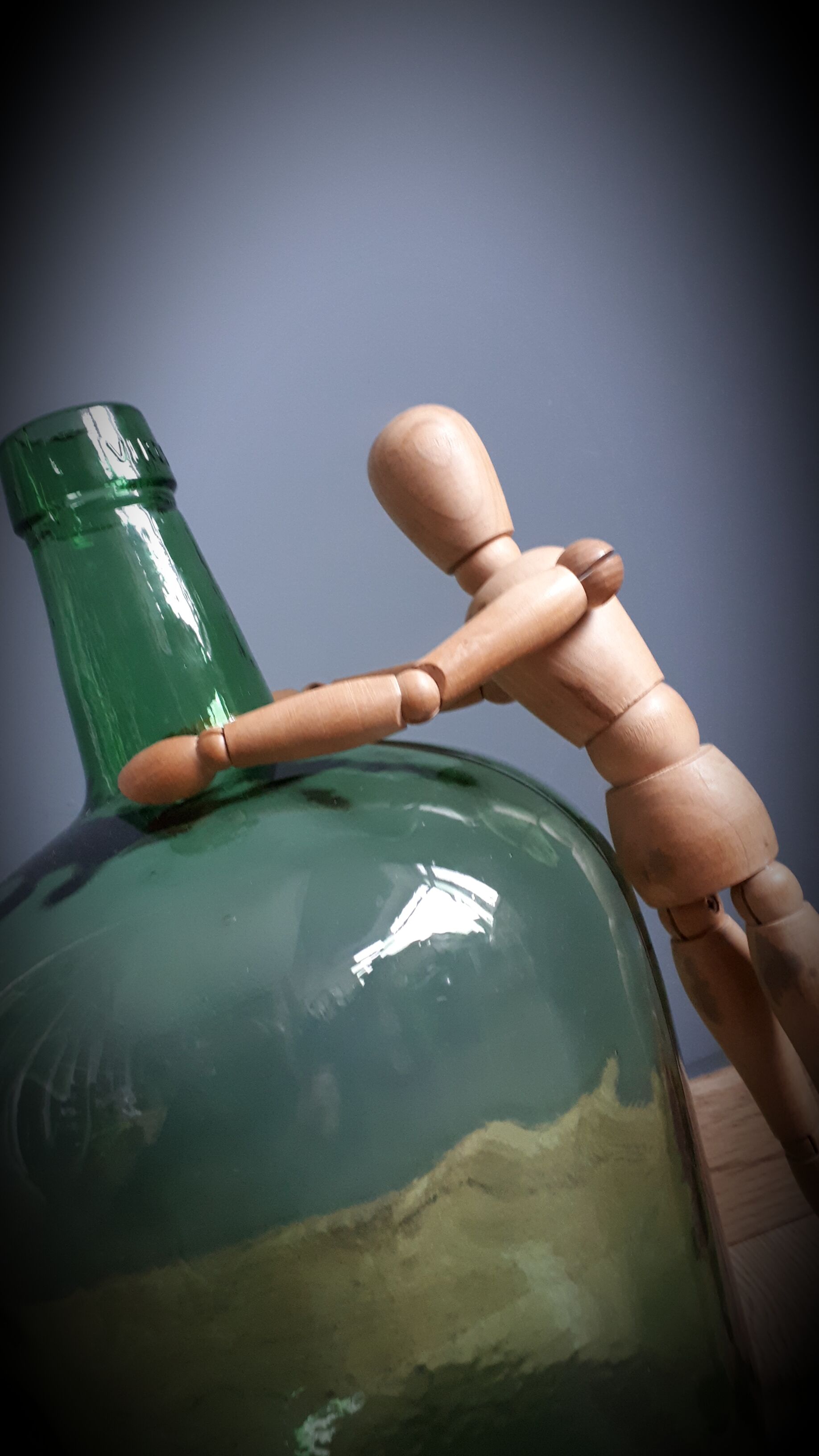 Demijohn 5 L clear green